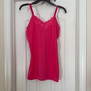 Ultra Teeze Pink‎ Lace-Trim Camisole one size fits Most